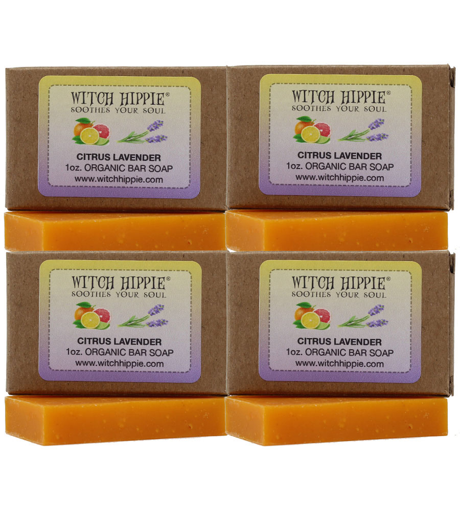 Witch Hippie 1oz Organic TRAVEL SIZE Bar Soaps (4 PACK)
